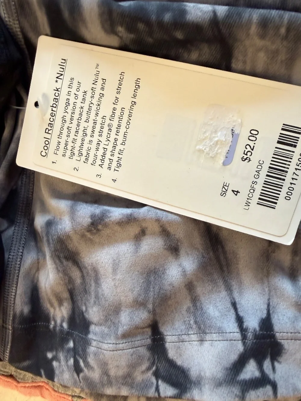 Lululemon Cool Racerback II Nulu Game Day Dark Chrome Black Multi